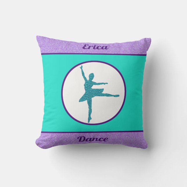 Almofada Ballerina Dance Purple/Travesseiro decorativo de T (Frente)