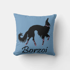 Almofada Ballet Borzoi Beleza em Preto