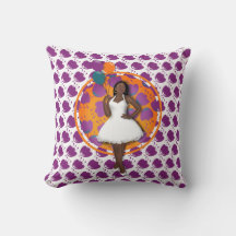 Balões Coloridos da Mulher Negra Padrão Flor Branc