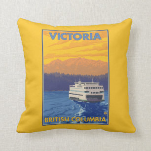 Almofada Balsa e montanhas - Victoria, BC Canadá