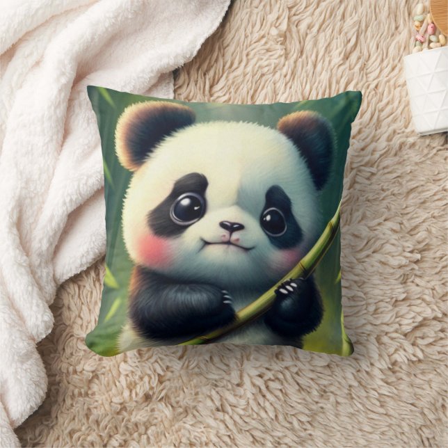 Almofada Bamboo Panda (2 lados): (Cobertor)