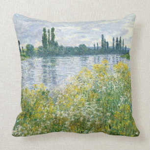 Almofada Bancos de Claude Monet   do Seine, Vetheuil, 1880