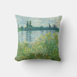 Almofada Bancos do rio Sena por Monet
