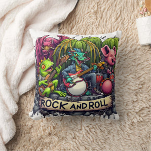 Almofada Banda Animada de Animais que Executam Música Rock