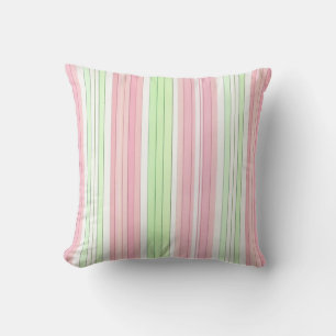 Almofada Banda rosa e verde reversíveis e flores