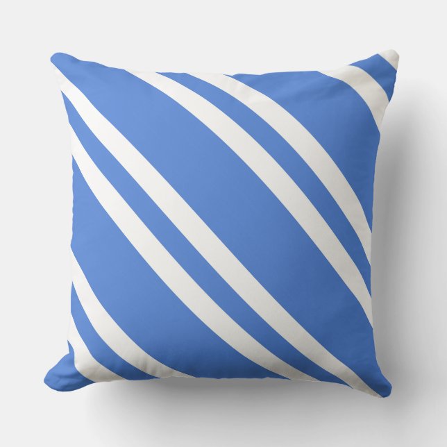 Almofada Bandas brancas e azuis francesas (Frente)