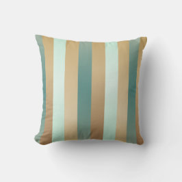 Almofada Bandas de cor azul-lacrimejante e multicamada