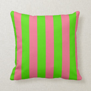 Almofada Bandas de doce, cor-de-rosa, verdes