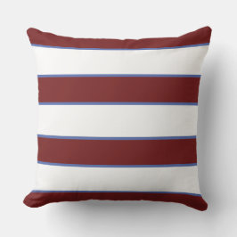 Almofada Bandas Modernas do Elegante Náutico Azul Branco Ma