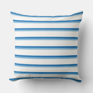 Almofada Bandas Náuticas Modernas de Azul Cobalto