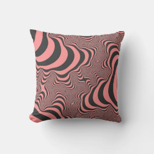 Almofada Bandas-zebra rosa desbotadas