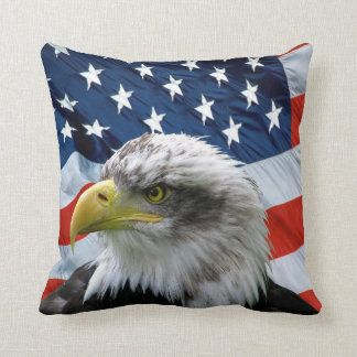 Almofada Bandeira americana da águia americana