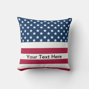 Almofada Bandeira Americana Estrelas e Listras