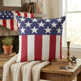 Almofada Bandeira Americana Estrelas e Listras