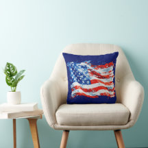 Bandeira Americana EUA Aquarela 4 de Julho