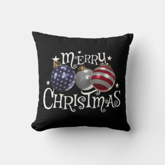 Almofada Bandeira Americana Feliz Natal Enfeites de Árvore