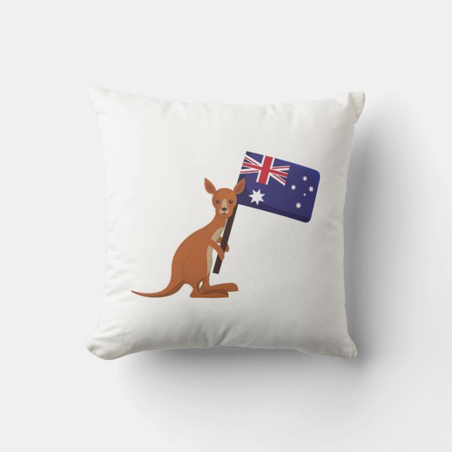 Almofada bandeira australiana canguru (Frente)