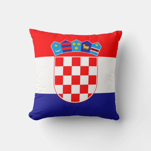 Almofada Bandeira da Croácia (croata) (Frente)