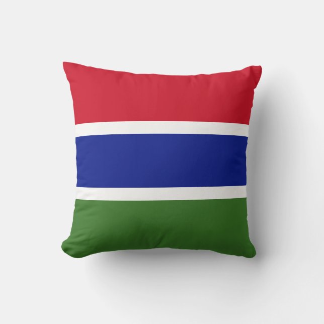 Almofada Bandeira da Gâmbia (Frente)