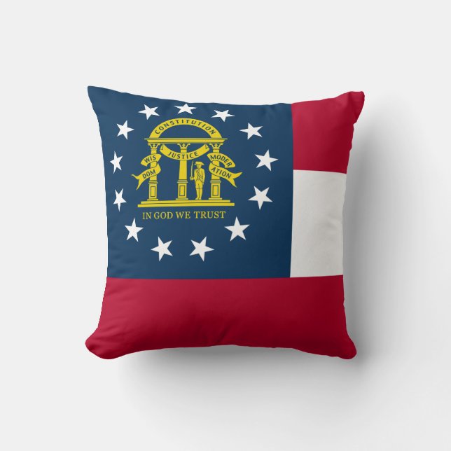 Almofada Bandeira da Geórgia (Estado dos EUA) (Frente)