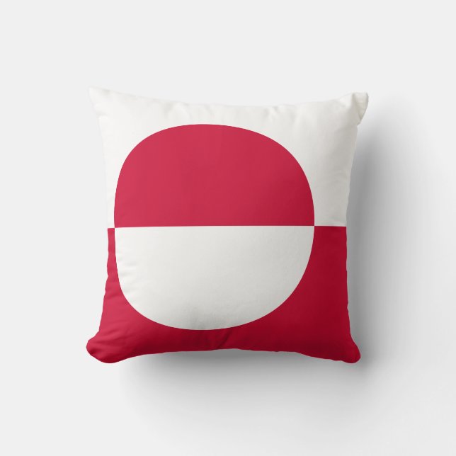 Almofada Bandeira da Gronelândia (Frente)