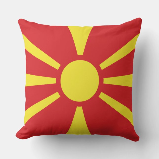 Almofada Bandeira da Macedônia do Norte (Frente)
