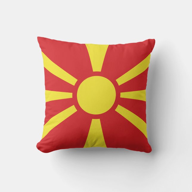Almofada Bandeira da Macedônia do Norte (Frente)