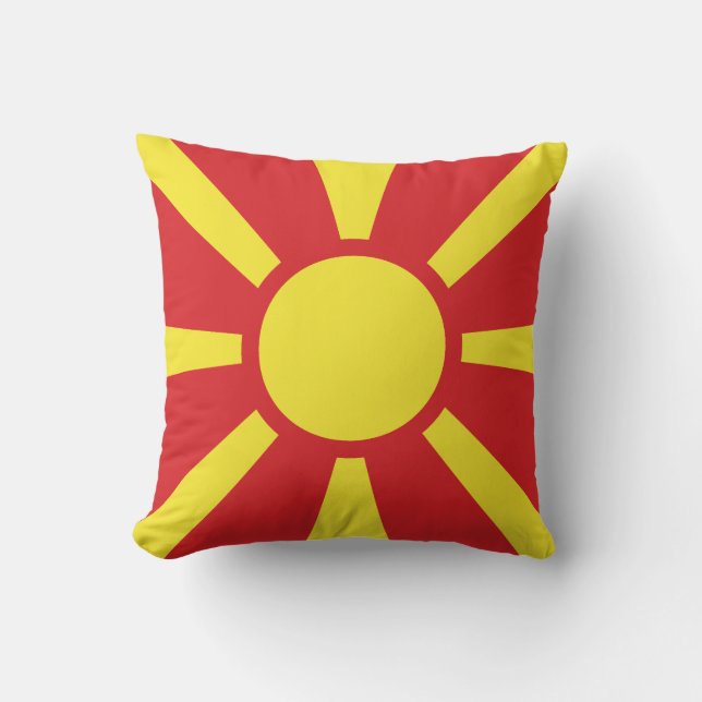 Almofada Bandeira da Macedônia do Norte (Frente)