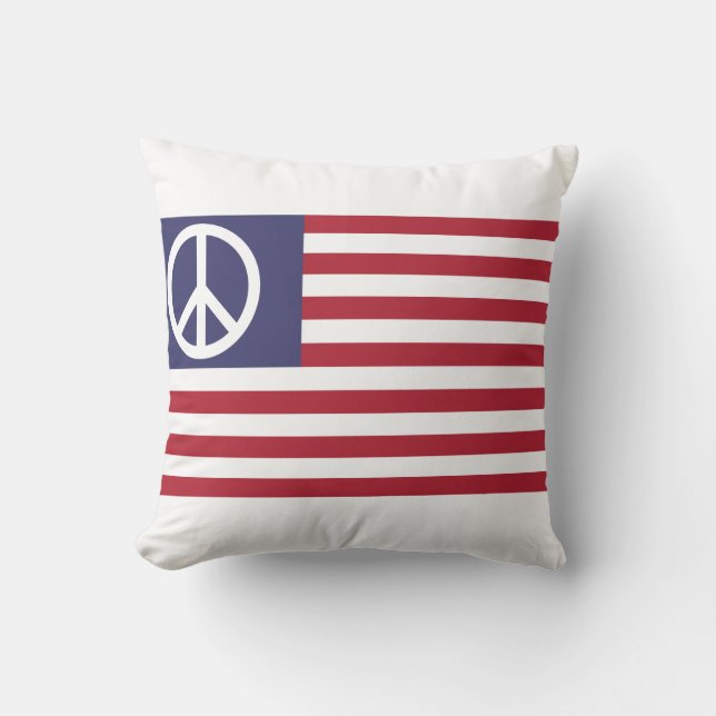 Almofada Bandeira da Paz dos Estados Unidos (Frente)