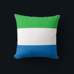 Almofada Bandeira da Serra Leoa<br><div class="desc">Bandeira patriótica da Serra Leoa.</div>