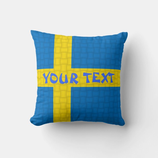 Almofada Bandeira da suecia: ADICIONE O TEXTO (Frente)