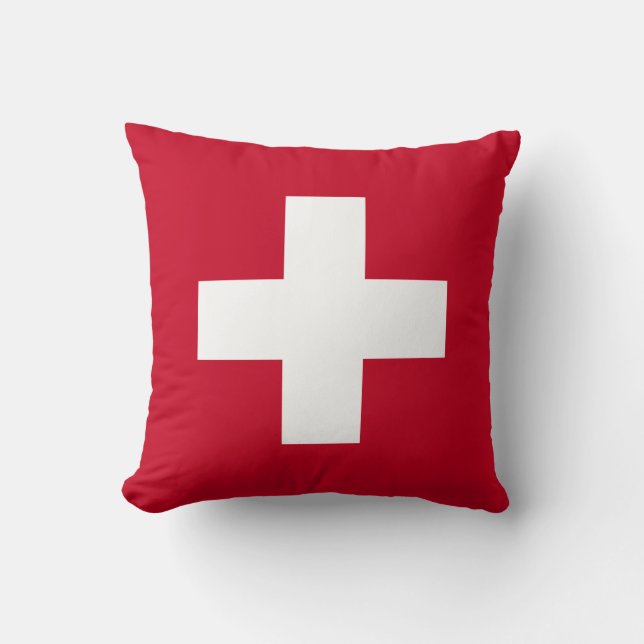 Almofada Bandeira da suiça (Frente)