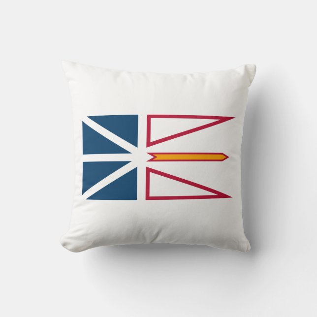 Almofada Bandeira da Terra Nova e Labrador (Canadá) (Frente)