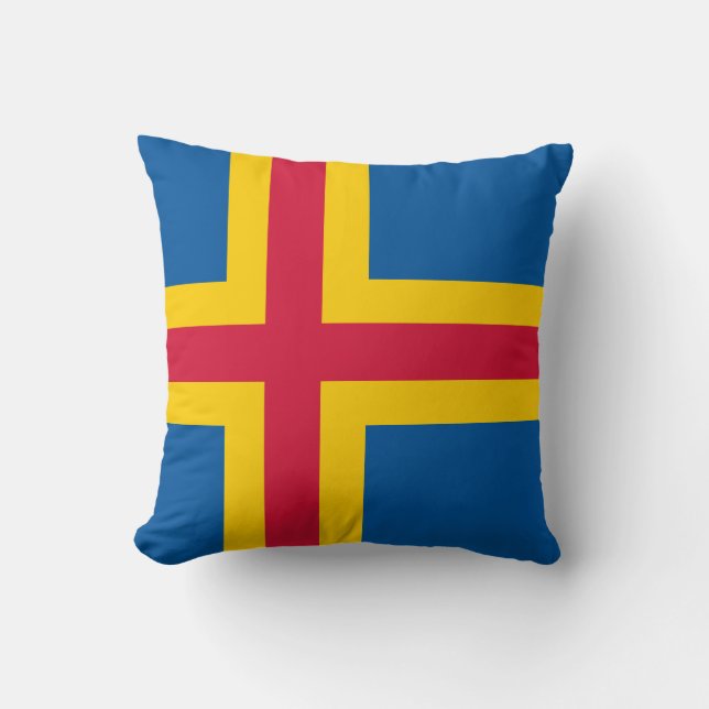 Almofada Bandeira de Åland (Frente)