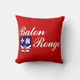Almofada Bandeira de Baton Rouge, Travesseiro decorativo da