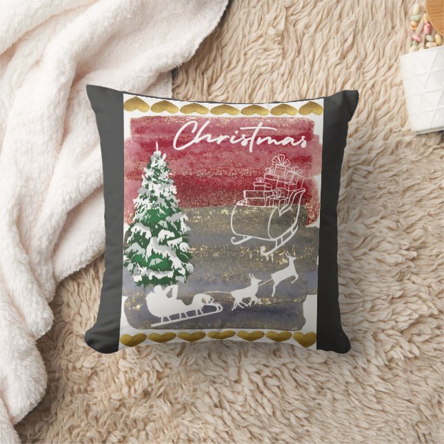 Almofada Bandeira de Casa de Natal Vintage (Cobertor)