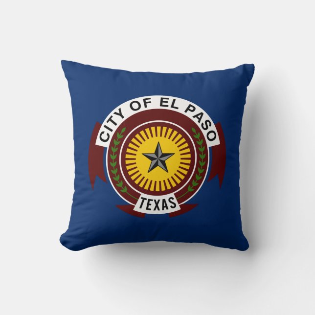 Almofada Bandeira de El Paso (Cidade do Texas) (Frente)