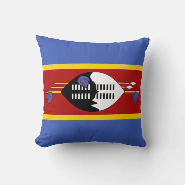 Almofada Bandeira de Eswatini (Suazilândia) (Frente)