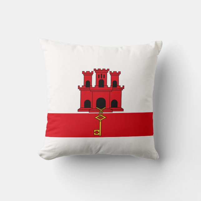 Almofada Bandeira de Gibraltar (Frente)