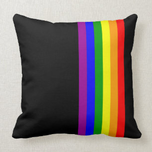 Almofada Bandeira de LGBT no preto