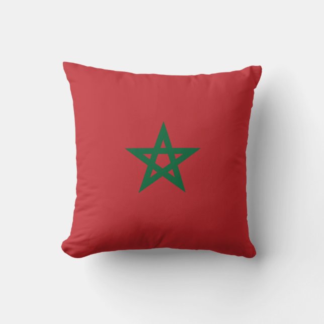 Almofada Bandeira de Marrocos (Frente)