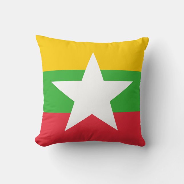 Almofada Bandeira de Myanmar (Frente)
