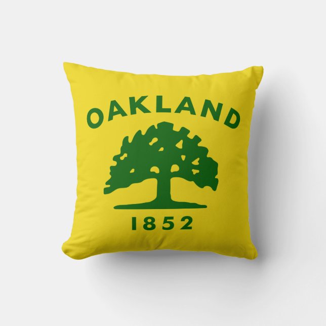 Almofada Bandeira de Oakland, Califórnia (Frente)