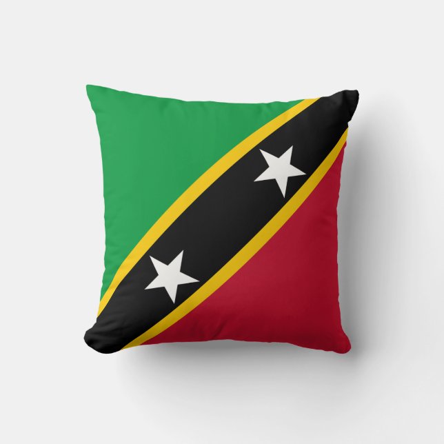 Almofada Bandeira de São Cristóvão e Nevis (Frente)
