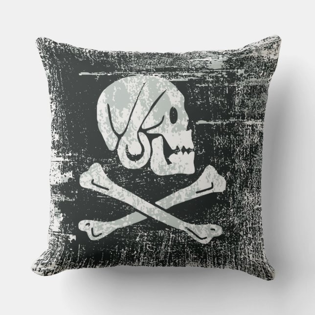 Almofada Bandeira de sequeiro de pirata (Frente)