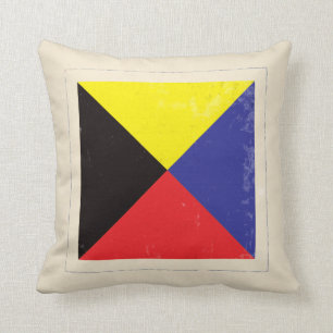 Almofada Bandeira de sinal náutica da letra "Z"