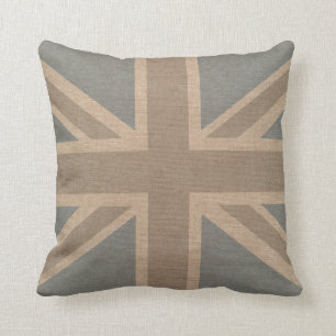 Almofada Bandeira de Union Jack em azul pálido e em