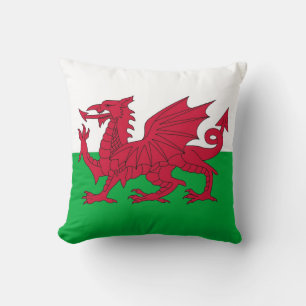 Almofada Bandeira de Wales no travesseiro de MoJo do