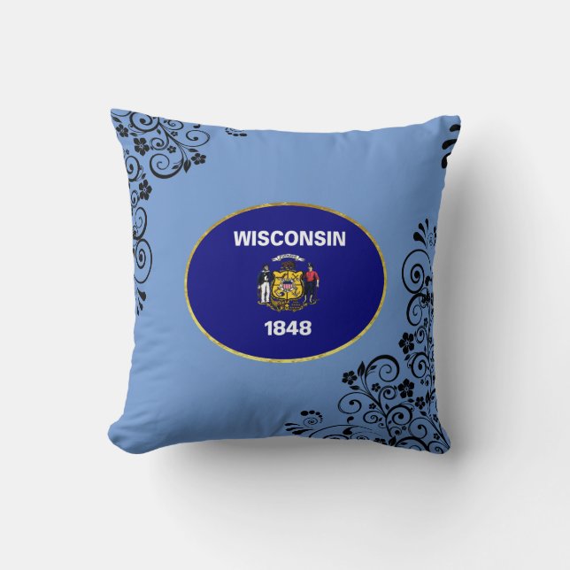 Almofada bandeira de Wisconsin (Frente)