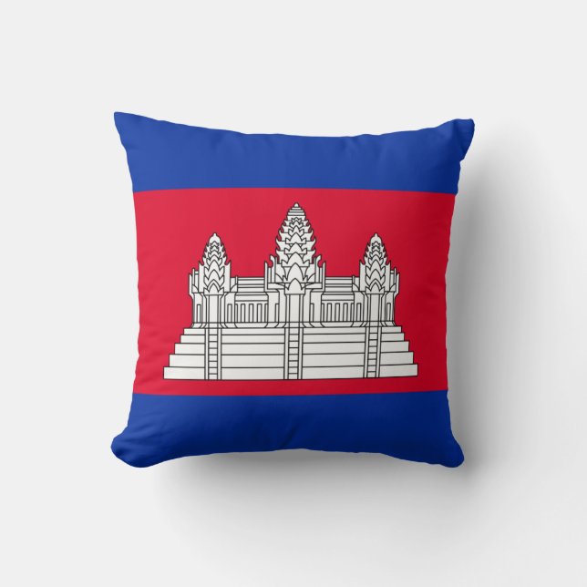 Almofada Bandeira do Camboja (Frente)
